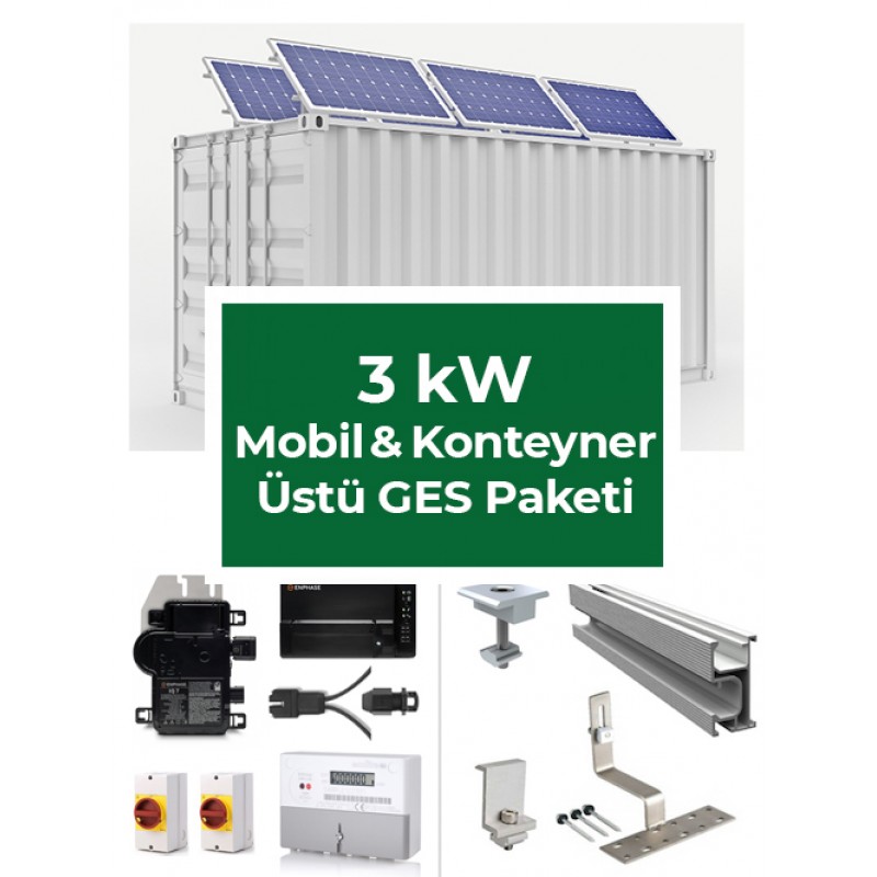 3 kW Mobil & Konteyner Üstü  GES Paketi
