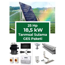 25 Hp 18,5 kW Tarımsal Sulama GES Paketi 