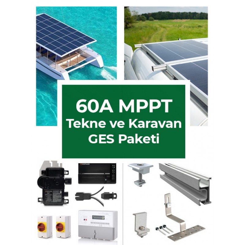 60A MPPT Tekne ve Karavan GES  Paketi