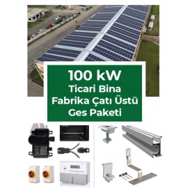 100 kW Ticari Bina & Fabrika Çatı Üstü Ges Paketi