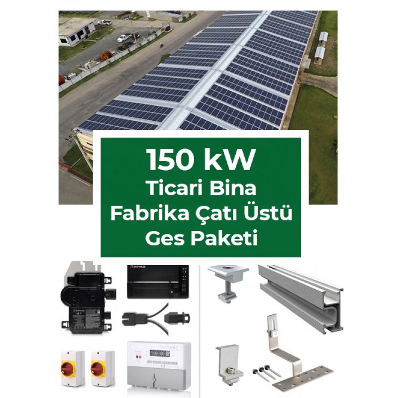 150 kW Ticari Bina & Fabrika Çatı Üstü Ges Paketi
