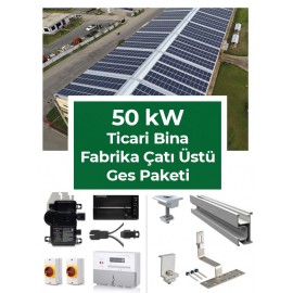 50 kW Ticari Bina & Fabrika Çatı Üstü Ges Paketi